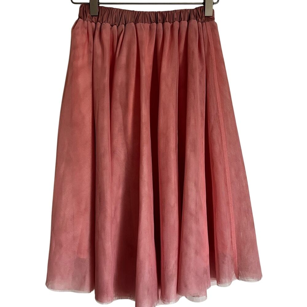 ModCloth women's Skirt Pink Tulle Layered Midi XS